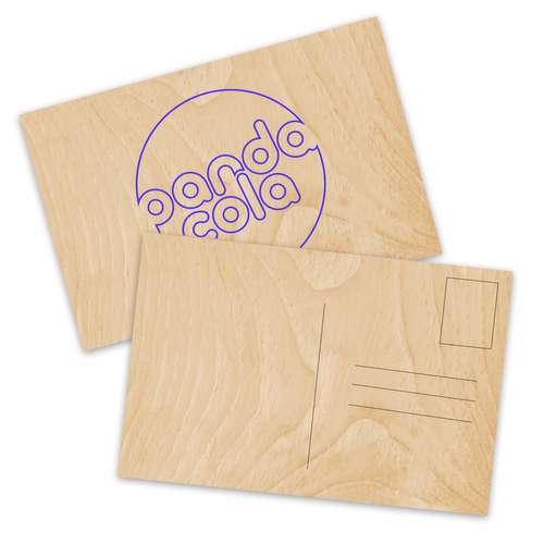 Sachets de graines - Carte postale personnalisée en bois d'érable 100x105 mm - Pandacola