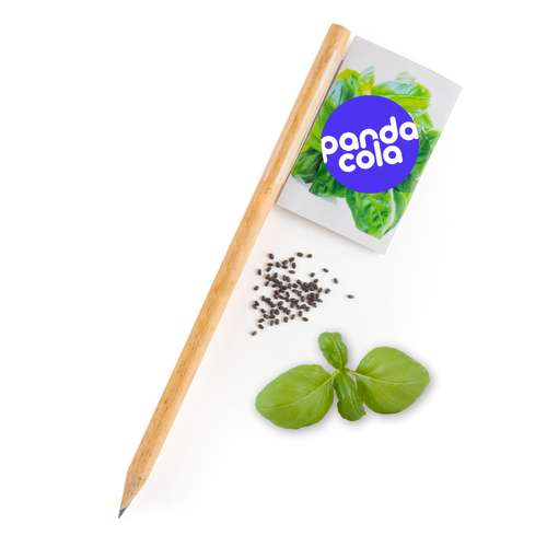 Sachets de graines - Crayon à papier personnalisable avec sachet de graines en drapeau - Pandacola