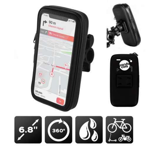 Supports smartphones/tablettes tactiles - Support de téléphone publicitaire étanche pour vélo, moto et trottinette | Akashi - Pandacola