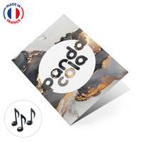 Carte de vœux musicale personnalisée avec musique de votre choix | Assemblée en France - Musi - Pandacola