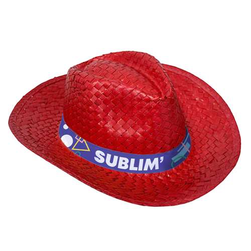 Chapeaux - Chapeau de paille coloré avec bandeau cousu en sublimation - Lao Color - Pandacola