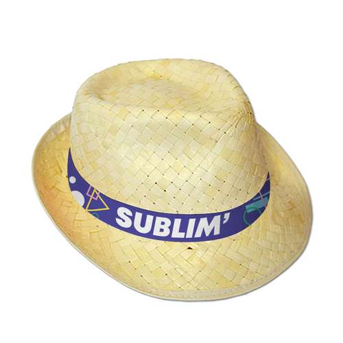 Chapeaux - Chapeau de paille enfant avec bandeau cousu en sublimation - Braz Nino - Pandacola