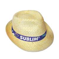 Chapeau de paille enfant avec bandeau cousu en sublimation - Braz Nino - Pandacola