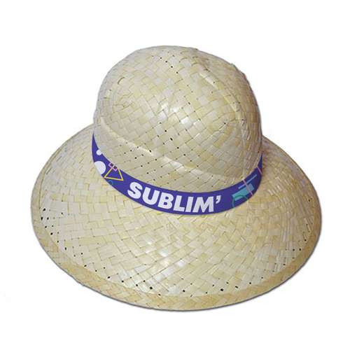 Chapeaux - Chapeau de paille personnalisé avec bandeau cousu sublimation - Safari - Pandacola
