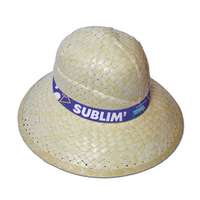 Chapeau de paille personnalisé avec bandeau cousu sublimation - Safari - Pandacola