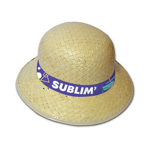Chapeaux - Chapeau de paille enfant avec bandeau cousu en sublimation - Safari Nino - Pandacola