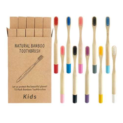 Brosses à dents - Kit de 10 brosses à dent colorées enfant - Kitou - Pandacola