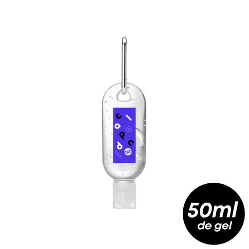 Gels hydroalcooliques - Gel nettoyant rechargeable 30 ml sans alcool avec mousqueton - Gelgo - Pandacola
