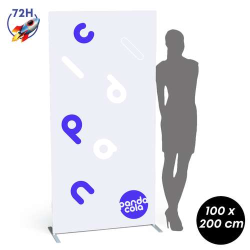 Totems - EXPRESS 72h - Stand publicitaire en aluminium économique 100 x 200 cm - Pandacola