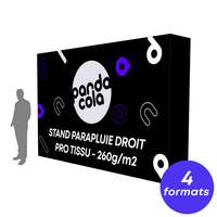 Stand parapluie personnalisable pro droit tissu polyester 260 gr/m² différents formats - Bondo - Pandacola