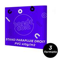 Stand parapluie personnalisé droit en PVC polyester 410 gr/m² différentes tailles - Morina - Pandacola