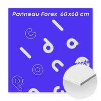 Panneau Forex 3mm marqué au recto en format carré 60x60 cm- Rigo - Pandacola