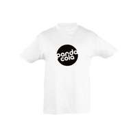 T-shirt personnalisable blanc enfant col rond en coton semi-peigné 150 gr/m² - Regent White Kid - Pandacola