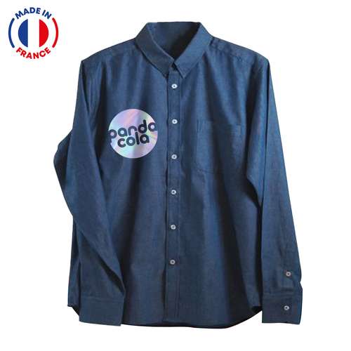 Chemises - Chemise denim personnalisable en coton 140 gr/m² - Made in France | Le Vestiaire ® - Max - Pandacola