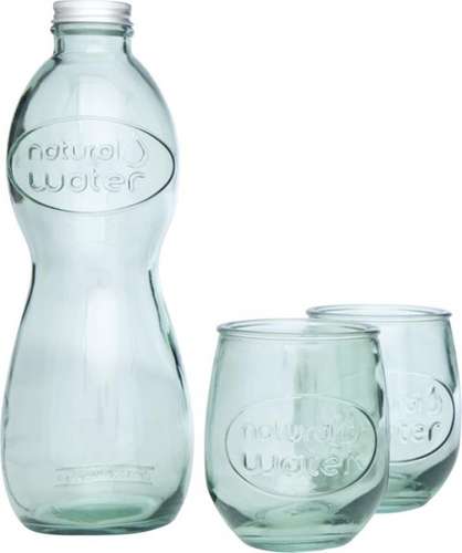 Carafes - Ensemble de 3 pièces personnalisable en verre recyclé - Brisa - Pandacola