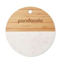 Planche à découper personnalisable en marbre et bambou - Hannsu - Pandacola