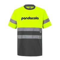 T-shirt bicolore personnalisé à haute visibilité 140 gr/m² | VELILLA® - Lil - Pandacola