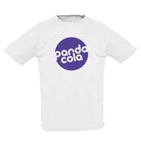 Tee-shirt respirant personnalisable de sport blanc homme en mesh polyester 140 gr/m² - Sporty - Pandacola