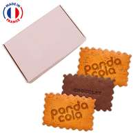 Biscuits personnalisables dans un coffret de 3 - Made in France - Crocki mini coffret - Pandacola