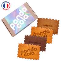 Coffret de 4 biscuits avec bandeau personnalisé - Made in France - Crocki maxi coffret - Pandacola