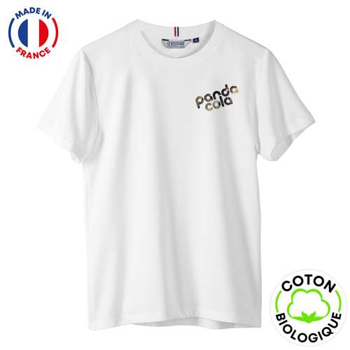 Tee-shirts - T-shirt unisexe personnalisable en coton biologique 240 gr/m² - Made in France | Le Vestiaire ® - Alphonse White - Pandacola