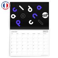 Calendrier 2023 agrafé mensuel personnalisable 24 pages 135 g/m² Made In France - Kayo - Pandacola