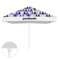 Parasol publicitaire carré ouverture avec poignée et lambrequin - Tahiti square - Pandacola