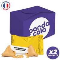 Coffret de 2 Fortune Cookies made in France entièrement personnalisables - Pékin box - Pandacola