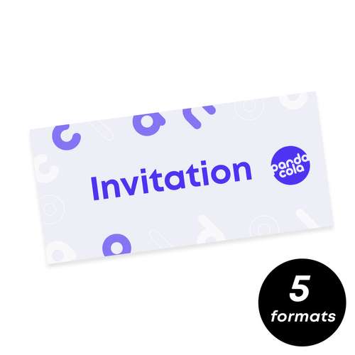 Carte de voeux - Carte d'invitation personnalisable 250g/m² - Meetup - Pandacola