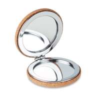 Miroir de poche personnalisé double face en revêtement liège - Guapa Cork - Pandacola