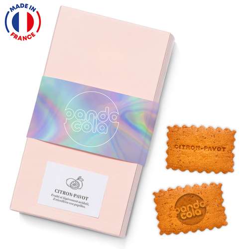 Autres biscuits sucrés - Boite promotionnelle de 12 biscuits à personnaliser  - Made in France - Crocki box - Pandacola