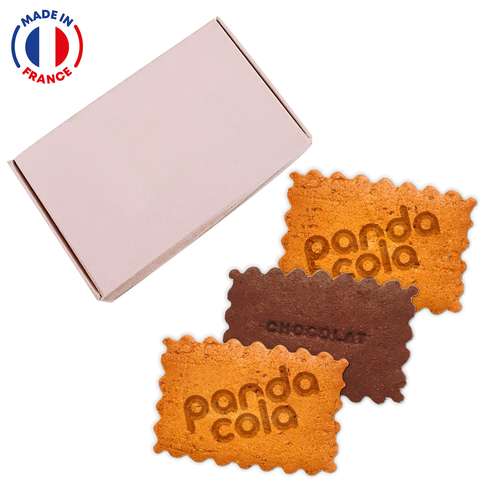 Autres biscuits sucrés - Biscuits personnalisables dans un coffret de 3 - Made in France - Crocki mini coffret - Pandacola