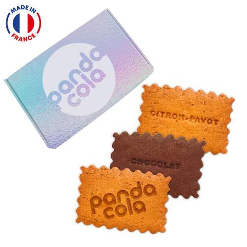 Autres biscuits sucrés - Coffret de 3 biscuits personnalisable - Made in France - Crocki mini coffret - Pandacola