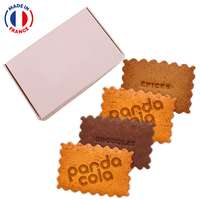 Biscuits personnalisables dans un coffret de 4 - Made in France - Crocki maxi coffret - Pandacola