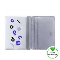 Porte-cartes personnalisé en cuir recyclé anti-RFID avec powerbank - Iné Recycled Leather | Xoopar - Pandacola