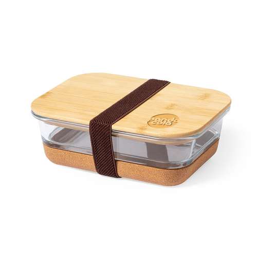 Lunch box/Bentos - Lunch box publicitaire 730 ml en verre avec base en liège - Crisby - Pandacola