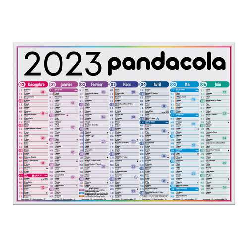 Calendrier bancaire - Calendrier bancaire cartonné 2023 personnalisable multi-tailles semestriel - 4 saisons - Pandacola