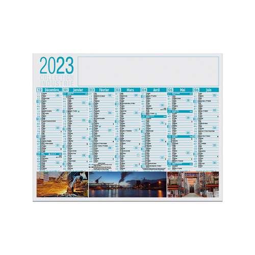 Calendrier bancaire - Calendrier bancaire 2023 personnalisable cartonné multi-taille thématique industrie - Pandacola