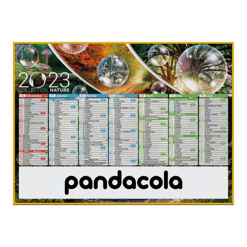 Calendrier bancaire - Calendrier bancaire 2023 personnalisable cartonné multi-taille thématique nature - Pandacola