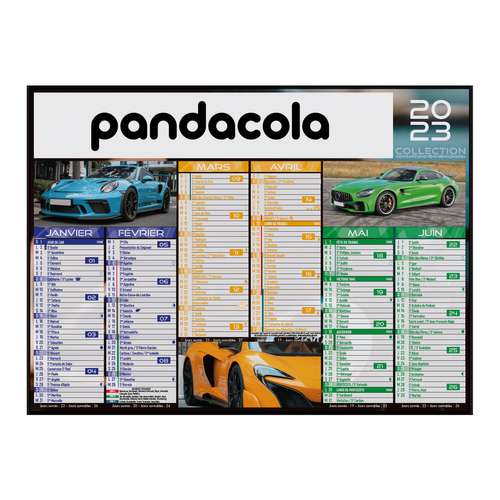 Calendrier bancaire - Calendrier bancaire 2023 personnalisable cartonné multi-taille thématique voitures - Pandacola