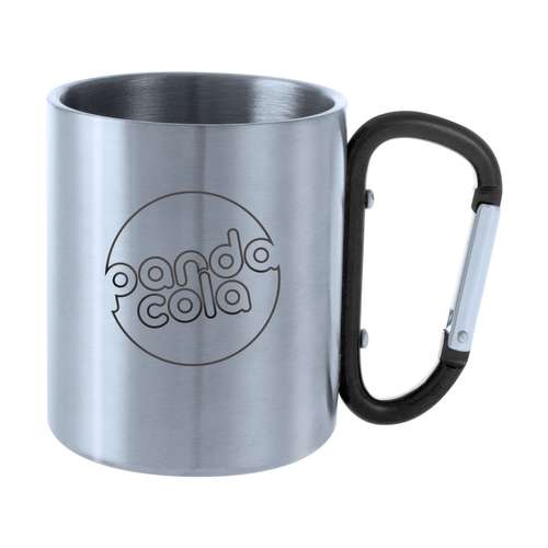 Mugs - Mug en acier inoxydable personnalisable d'une capacité de 200 ml avec attache mousqueton - Bastic - Pandacola