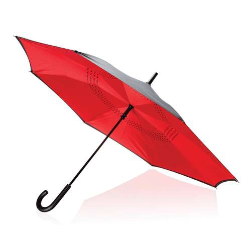 Parapluies réversible - Parapluie réversible publicitaire  manuel manche canne - Akutan - Pandacola