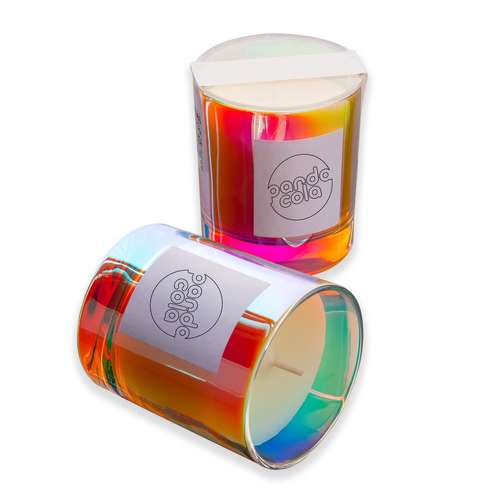 Bougies parfumées - Bougie personnalisable 200 gr parfumée avec finition holographique - Yok - Pandacola