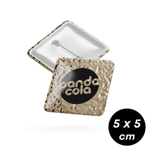Badges - Badge publicitaire carré 5x5 cm - Signal - Pandacola