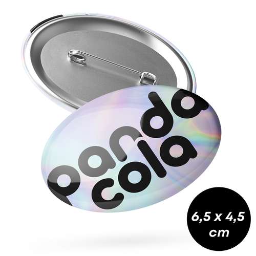 Badges - Badge publicitaire ovale 6,5x4,5 cm - Mino - Pandacola