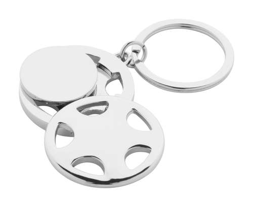 Porte-clés avec jeton - Porte-clés publicitaire jeton en métal en forme de roue de voiture - Wheel - Pandacola