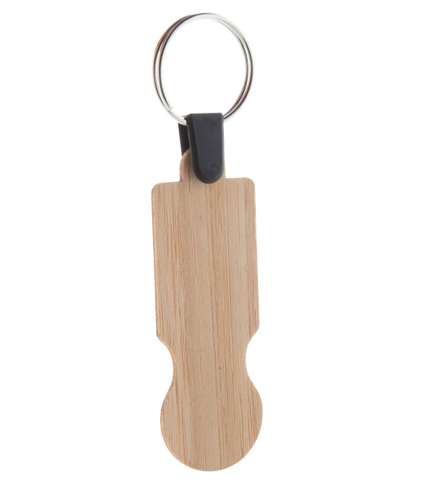 Porte-clés avec jeton - Porte-clés jeton promotionnel en bambou - BooCart - Pandacola