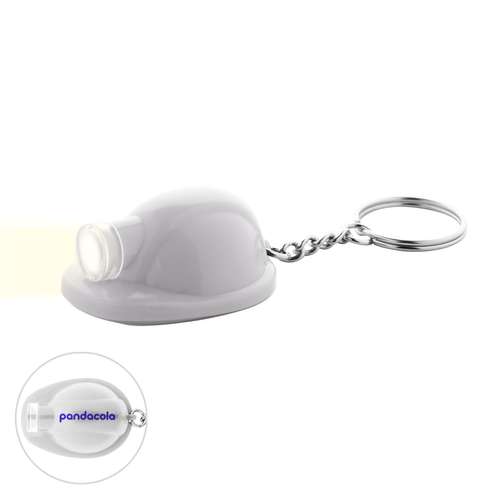 Porte-clés lumineux - Porte-clés lumineux personnalisable en forme de casque de sécurité - Travo - Pandacola