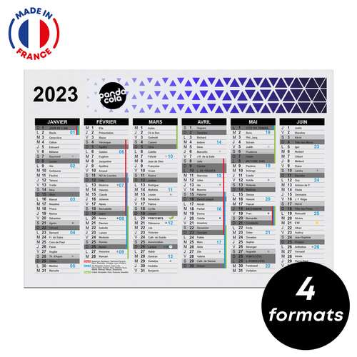 Calendrier de bureau - Calendrier publicitaire 2023 recto/verso Made In France - Altha - Pandacola