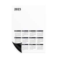 Calendrier magnet recto en papier publicitaire 2023 0,3 mm - Magcal Eco - Pandacola